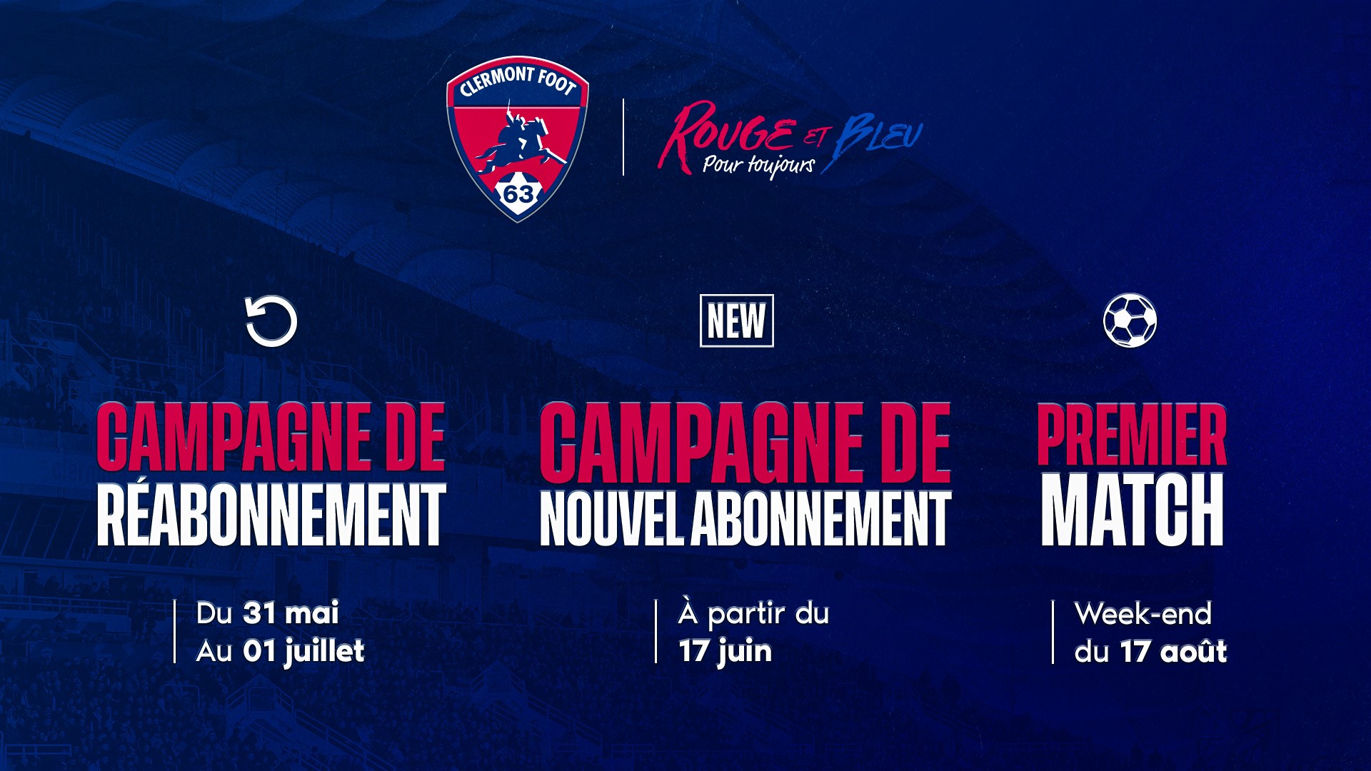 Nouvel abonnement 2024 - 2025 | Clermont Foot 63